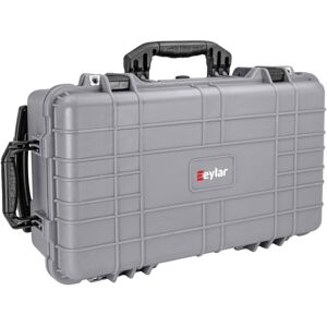 Eylar Standard 22in Waterproof Carry-On Travel Roller Gear Hard Case w/Foam, Gray, SA00034-GRA