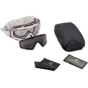 Revision I-VIS Snowhawk Ballistic Goggle System Essential Kit, Clear/Smoke Lens, White Frame, 4-0101-0002