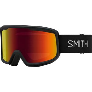 Smith Frontier Low Bridge Fit Googles, Red Sol-X Mirror, Black, M004372QJ99C1