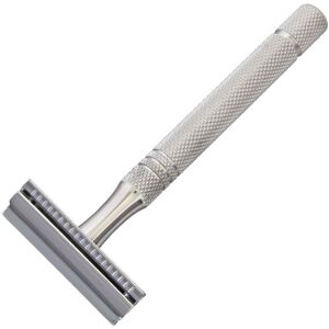 Giesen & Forsthoff Gentle Shaver Safety Razor Fixed Blade Knife, 1.75in, Stainless Steel, Knurled Handle, 100 mm Blade, 1354