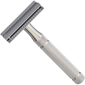 Giesen & Forsthoff Gentle Shaver Safety Razor Fixed Blade Knife, 1.75in, Stainless Steel, Knurled Handle, 80 mm Blade, 1353