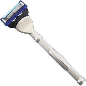 Razolution System Razor with SS Handle, 5.75in Overall, SS Handle, Uses Exchangeable Gillette Fusion Blade, 82875