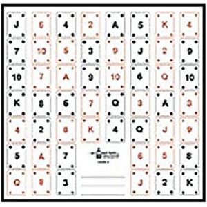 Action Target Playing Card Target #1, Pack of 100, Red / Black, CARD-1