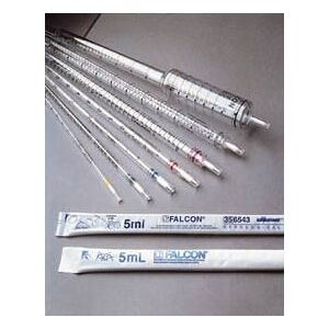 Corning Falcon Disposable Serological Pipets, Polystyrene, Sterile, Plugged, 356507 Individually Wrapped In Advantage All-Plastic