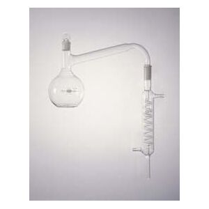 Kimble/Kontes KIMAX Apparatus with Graham Condenser, ST Joint, and ST Stopper, Kimble Chase 21500G 500 Replacement Flasks