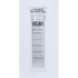 Kimble/Kontes Disposable Bacteriological Pipets, Glass, Sterile, Plugged 72108 5110
