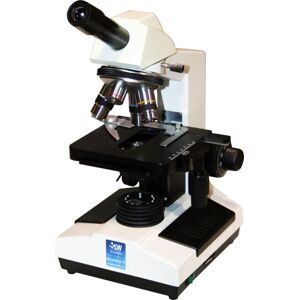 LW Scientific Revelation III Monocular Microscope with Achromat 4x, 10x, 40x, 100x Objectives, CREAM R3M-MN4A-DAL3