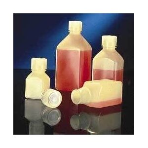 Nalge Nunc Square Laboratory Bottles, Polypropylene, Narrow Mouth, NALGENE 2016-0250, Case