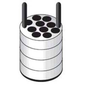 Thermo Fisher Scientific Heraeus Megafuge 1.0/1.0R All-Purpose Tabletop Centrifuges, Scientific Tube Adapters, Round Bucket 20300-329, 10 x 5/7 Ml Hemogard-Type Tubes, Gray, 75007579