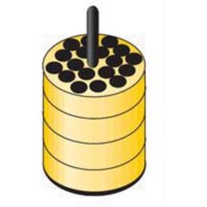 Thermo Fisher Scientific Heraeus Megafuge 1.0/1.0R All-Purpose Tabletop Centrifuges, Scientific Tube Adapters, Round Bucket 20300-329, 18 x 5/7 Ml Din Standard Tubes, Yellow, 75007571