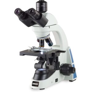 UNICO Trinocular, WF10X, 4X, 10X, 40XR, 100XR DIN, MECH., ABBE NA 1.25 & IRIS, LED, M283