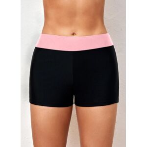 Modlily Mid Waisted Contrast Pink Swim Shorts womens