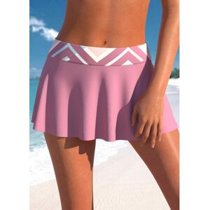 Modlily Mid Waisted Geometric Print Pink Pantskirt womens