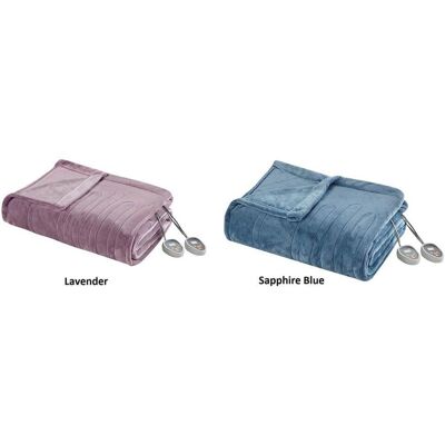 Beautyrest 100% Polyester Knitted Solid Microlight to Solid Microlight Heated Blanket - Queen Beautyrest 100% Polyester Knitted Solid Microlight to Solid Microlight Heated Blanket - Queen