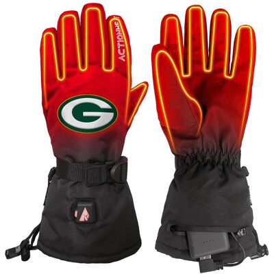 ActionHeat Green Bay Packers 5V Battery Heated Gloves ActionHeat Green Bay Packers 5V Battery Heated Gloves