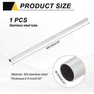Unique 304 Stainless Steel Tubing, Round Metal Pipe Steel Tube for Industrial Machinery Home Decoration DIY Crafts Model - Silver 406.4mm x 13mm x 0.5mm Unique 304 Stainless Steel Tubing, Round Metal Pipe Steel Tube for Industrial Machinery Home Decoration DIY Crafts Model - Silver 406.4mm x 13mm x 0.5mm