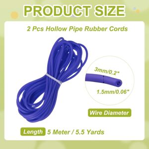 Unique Hollow Pipe Rubber Cords, Hollow Tube Silicone Tubing Spool for DIY Jewelry Making Knitting Beading Craft Blue Unique Hollow Pipe Rubber Cords, Hollow Tube Silicone Tubing Spool for DIY Jewelry Making Knitting Beading Craft Blue