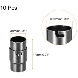 Unique Leather Cord End Clasp, Hole Leather Clasps, Cord End Caps Closures Leather Cord Buckle for Jewelry Making DIY Supplies Crafts Black 8mm Unique Leather Cord End Clasp, Hole Leather Clasps, Cord End Caps Closures Leather Cord Buckle for Jewelry Making DIY Supplies Crafts Black 8mm