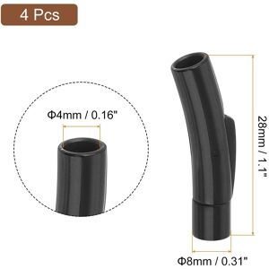 Unique Column Clasps, Leather Cord End Clasp Connectors, Clasps Closures Leather Cord Buckle for Jewelry Making DIY Supplies Crafts Black 4mm x 8mm Unique Column Clasps, Leather Cord End Clasp Connectors, Clasps Closures Leather Cord Buckle for Jewelry Making DIY Supplies Crafts Black 4mm x 8mm