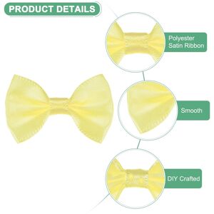 Unique 120-Pack Mini Craft Ribbon Bow 1.5x1 Inch for Craft DIY Light Yellow 0.1 In. W X 0.1 In. H X 0.1 In. D Unique 120-Pack Mini Craft Ribbon Bow 1.5x1 Inch for Craft DIY Light Yellow 0.1 In. W X 0.1 In. H X 0.1 In. D