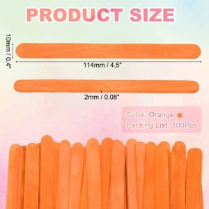 Unique Craft Sticks, Wood Sticks for Crafts Ice Cream DIY Home Art Projects Creative Designs Education Orange Unique Craft Sticks, Wood Sticks for Crafts Ice Cream DIY Home Art Projects Creative Designs Education Orange