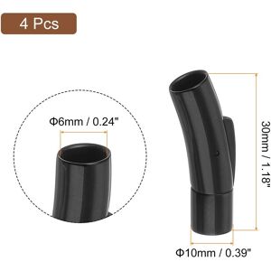 Unique Column Clasps, Leather Cord End Clasp Connectors, Clasps Closures Leather Cord Buckle for Jewelry Making DIY Supplies Crafts Black 6mm x 10mm Unique Column Clasps, Leather Cord End Clasp Connectors, Clasps Closures Leather Cord Buckle for Jewelry Making DIY Supplies Crafts Black 6mm x 10mm
