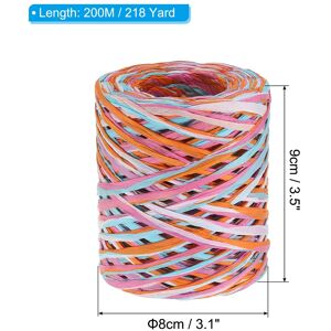 Unique 219 Yard Raffia Ribbon Raffia Paper Craft Ribbon - 219 Yards Sky Blue, Rose Red 219 Yards Unique 219 Yard Raffia Ribbon Raffia Paper Craft Ribbon - 219 Yards Sky Blue, Rose Red 219 Yards