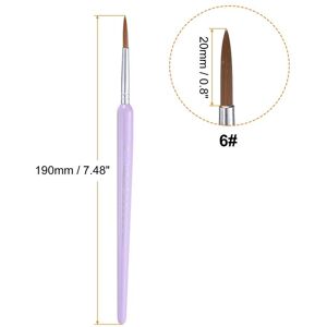 Unique Detail Paint Brushes Nylon Miniature Painting Brush for Acrylic Painting Purple 6# 20mm Unique Detail Paint Brushes Nylon Miniature Painting Brush for Acrylic Painting Purple 6# 20mm