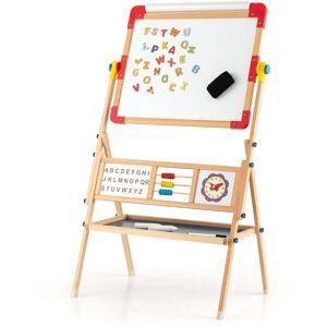 3-in-1 Wooden Art Easel Double Sided Easel w/ Drawing Paper Roll Natural 3-in-1 Wooden Art Easel Double Sided Easel w/ Drawing Paper Roll Natural