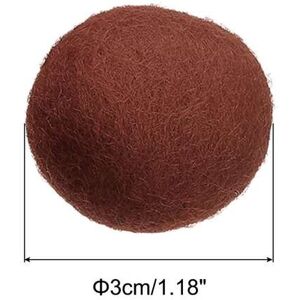 Unique Wool Felt Balls Beads Woolen Fabric 3cm 30mm for Home Crafts 20Pcs Brown 1.18 In. W X 1.18 In. H X 0.0 In. D Unique Wool Felt Balls Beads Woolen Fabric 3cm 30mm for Home Crafts 20Pcs Brown 1.18 In. W X 1.18 In. H X 0.0 In. D