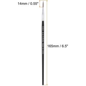 Unique Detail Paint Brushes Nylon Hair Detailing Painting Brush for Watercolor Oil Acrylic Painting Black 000# 14mm Unique Detail Paint Brushes Nylon Hair Detailing Painting Brush for Watercolor Oil Acrylic Painting Black 000# 14mm