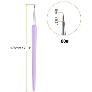 Unique Detail Paint Brushes Pointed Tip Nylon Miniature Painting Brush for Watercolor Oil Acrylic Painting Purple 00# 8mm Unique Detail Paint Brushes Pointed Tip Nylon Miniature Painting Brush for Watercolor Oil Acrylic Painting Purple 00# 8mm