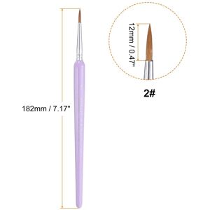 Unique Detail Paint Brushes Nylon Miniature Painting Brush for Acrylic Painting Purple 2# 12mm Unique Detail Paint Brushes Nylon Miniature Painting Brush for Acrylic Painting Purple 2# 12mm