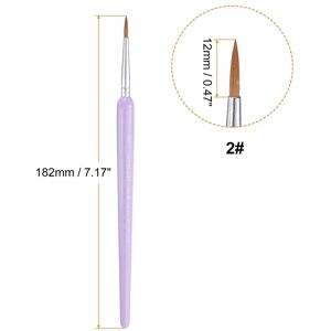 Unique Detail Paint Brushes Pointed Tip Nylon Hair Miniature Painting Brush for Watercolor Oil Acrylic Purple 2# 12mm Unique Detail Paint Brushes Pointed Tip Nylon Hair Miniature Painting Brush for Watercolor Oil Acrylic Purple 2# 12mm