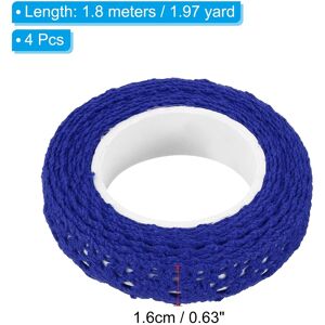 Unique Lace Ribbon Self-Adhesive Lace Tape, 4 Rolls Cotton Masking Sticker Blue 16mm Unique Lace Ribbon Self-Adhesive Lace Tape, 4 Rolls Cotton Masking Sticker Blue 16mm