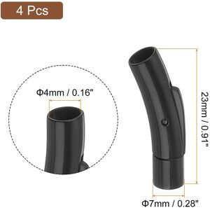 Unique Column Clasps, Leather Cord End Clasp Connectors, Clasps Closures Leather Cord Buckle for Jewelry Making DIY Supplies Crafts Black 4mm x 7mm Unique Column Clasps, Leather Cord End Clasp Connectors, Clasps Closures Leather Cord Buckle for Jewelry Making DIY Supplies Crafts Black 4mm x 7mm
