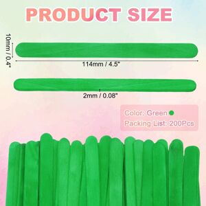 Unique Craft Sticks, Wood Sticks for Crafts Ice Cream DIY Home Art Projects Creative Designs Education Green Unique Craft Sticks, Wood Sticks for Crafts Ice Cream DIY Home Art Projects Creative Designs Education Green