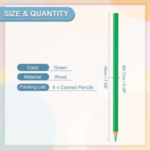 Unique Colored Pencils Set, 6Pcs Oil Color Pencils Wooden Coloring Drawing Pencil for Artists Art Painting Green Unique Colored Pencils Set, 6Pcs Oil Color Pencils Wooden Coloring Drawing Pencil for Artists Art Painting Green