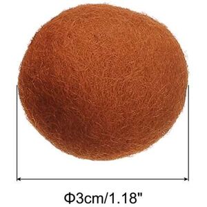 Unique Wool Felt Balls Beads Woolen Fabric 3cm 30mm for Home Crafts 20Pcs Dark Brown 1.18 In. W X 1.18 In. H X 0.0 In. D Unique Wool Felt Balls Beads Woolen Fabric 3cm 30mm for Home Crafts 20Pcs Dark Brown 1.18 In. W X 1.18 In. H X 0.0 In. D