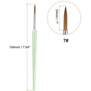 Unique Detail Paint Brushes Nylon Miniature Painting Brush for Acrylic Painting Green 7# 24mm Unique Detail Paint Brushes Nylon Miniature Painting Brush for Acrylic Painting Green 7# 24mm