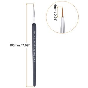 Unique Detail Paint Brushes Length Nylon Hair Miniature Painting Brush for Watercolor Oil Acrylic Painting Black 000# 6mm Unique Detail Paint Brushes Length Nylon Hair Miniature Painting Brush for Watercolor Oil Acrylic Painting Black 000# 6mm