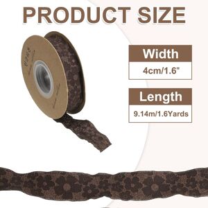 Unique Embossed Floral Ribbon, Gifts Wrap Ribbons Lace Trim Embroidered Flower for Wedding Party Cake Flower DIY Decorations Brown 1 Inch x 10 Yards Unique Embossed Floral Ribbon, Gifts Wrap Ribbons Lace Trim Embroidered Flower for Wedding Party Cake Flower DIY Decorations Brown 1 Inch x 10 Yards