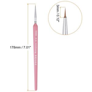 Unique Detail Paint Brushes Length Nylon Hair Miniature Painting Brush for Watercolor Oil Acrylic Painting Pink 00000# 3mm Unique Detail Paint Brushes Length Nylon Hair Miniature Painting Brush for Watercolor Oil Acrylic Painting Pink 00000# 3mm