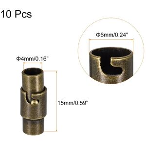 Unique Leather Cord End Clasp, Hole Leather Clasps, Cord End Caps Closures Leather Cord Buckle for Jewelry Making DIY Supplies Crafts Bronze 4mm Unique Leather Cord End Clasp, Hole Leather Clasps, Cord End Caps Closures Leather Cord Buckle for Jewelry Making DIY Supplies Crafts Bronze 4mm