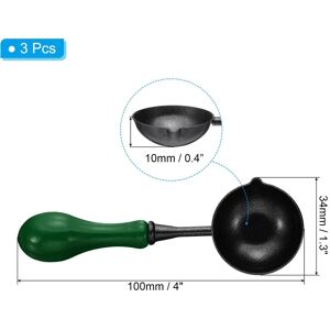 Unique Wax Seal Spoon, Wax Sealing Melting Spoon Painted Wooden Handle Wax Spoon for Wax Seal Stamp Envelope Art Craft Dark Green Unique Wax Seal Spoon, Wax Sealing Melting Spoon Painted Wooden Handle Wax Spoon for Wax Seal Stamp Envelope Art Craft Dark Green