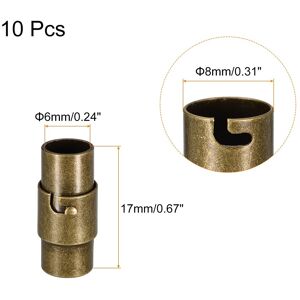 Unique Leather Cord End Clasp, Hole Leather Clasps, Cord End Caps Closures Leather Cord Buckle for Jewelry Making DIY Supplies Crafts Bronze 6mm Unique Leather Cord End Clasp, Hole Leather Clasps, Cord End Caps Closures Leather Cord Buckle for Jewelry Making DIY Supplies Crafts Bronze 6mm