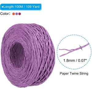 Unique 3 Rolls Raffia Ribbon, 109 Yard Paper Twine String Orange, Rose Red, Purple 0.1 In. W X 0.1 In. H X 0.1 In. D Unique 3 Rolls Raffia Ribbon, 109 Yard Paper Twine String Orange, Rose Red, Purple 0.1 In. W X 0.1 In. H X 0.1 In. D