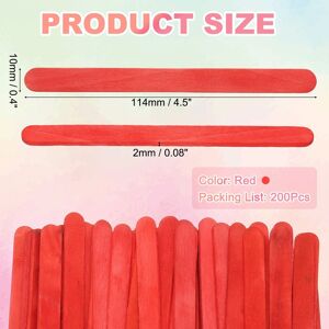 Unique Craft Sticks, Wood Sticks for Crafts Ice Cream DIY Home Art Projects Creative Designs Education Red Unique Craft Sticks, Wood Sticks for Crafts Ice Cream DIY Home Art Projects Creative Designs Education Red