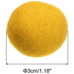 Unique Wool Felt Balls Beads Woolen Fabric 3cm 30mm for Home Crafts 20Pcs Light Yellow 1.18 In. W X 1.18 In. H X 0.0 In. D Unique Wool Felt Balls Beads Woolen Fabric 3cm 30mm for Home Crafts 20Pcs Light Yellow 1.18 In. W X 1.18 In. H X 0.0 In. D