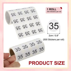 Unique Number Stickers, 500pcs Number Sticker Numbers Labels Self Adhesive - 0.8Inch Number 35 0.8Inch Unique Number Stickers, 500pcs Number Sticker Numbers Labels Self Adhesive - 0.8Inch Number 35 0.8Inch